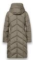 District LM11360253/626 Light Olive Arosa lange jas doorgestikt