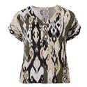 Enjoy Womenswear 156417/391 Army Print blouson v-hals