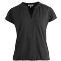 Enjoy Womenswear 183394/091 Zwart Uni basis T-shirt met boord