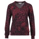 Enjoy Womenswear 183446/251 Bordeaux Sweater v-hals dierenprint