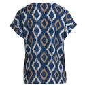 Enjoy Womenswear 472879/195 Indigo Print top korte mouw