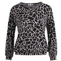 Enjoy Womenswear 475130/091 Zwart Print blouson