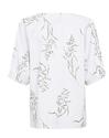 Freequent 205896/Brilliant White w. Deep Green Laluna blouse