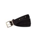 Legend 25210/999 Black Suede riem 2,5 cm gouden buckl