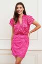 Lofty Manner PD01/Pink Swirl Print Izabella blouse