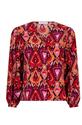 Lofty Manner PI01/Heart Ikat Print Livie blouse