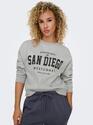 Only 15254183/Light Grey Melange Sweat LS crewoversize NOOS