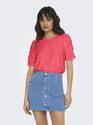 Only 15289686/Coral Paradise Sandra SS puff top