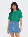 Only 15289686/Deep Green Sandra SS puff top