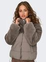 Only 15292945/Walnut Wanja fur puffermix jacket