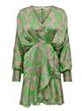 Only 15296216/Vibrant Green Chelsea LS wrap dress