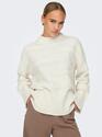 Only 15324514/Cloud Dancer Lima LS loose struc highneck