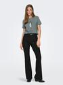 Only 15324878/Black Travel MW flared pant 32"