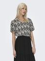 Only 15325014/Black Ikat Graphic Susan v-neck top NOOS