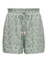 Only 15327704/Aqua Gray Julia pull string shorts