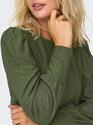 Only 15328203/Riffle Green Sandra LS puff top NOOS