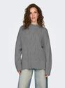 Only 15328233/Medium Grey Melange Leise Freya LS high neck