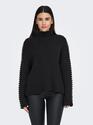 Only 15330680/Black Queenie LS contrast high neck