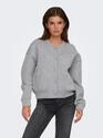 Only 15336901/Light Grey Melange Naomi LS bomber sweat