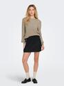 Only 15336937/Feather Gray Katia LS structure puff o-neck