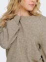 Only 15336937/Feather Gray Katia LS structure puff o-neck