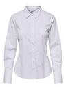 Only 15340048/Bright White Mira life LS fitted shirt