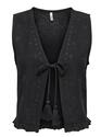 Only 15346503/Black Jakiri linen SL emb vest