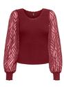 Only 15350562/Cabernet Julie LS rib mix o-neck