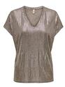 Only 15371246/Humus/Silver Mirinda SS v-neck top