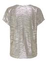 Only 15371246/Humus/Zebra Silver Mirinda SS v-neck top