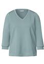 Street One 323879/17020 V-neck silk look shirt 3/4mw