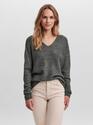 Vero Moda 10233357/Balsam Green Crewlelife LS v-neck NOOS