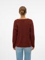 Vero Moda 10233357/Fired Brick Crewlelife LS v-neck NOOS