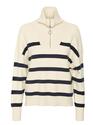 Vero Moda 10269246/Birch w. Black Saba stripe LS highneck NOOS