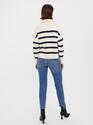 Vero Moda 10269246/Birch w. Black Saba stripe LS highneck NOOS