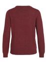 Vila 14054177/Cabernet Ril o-neck LS knit top NOOS