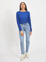 Vila 14054177/Mazarine Blue Ril o-neck LS knit top NOOS