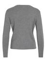 Vila 14084325/Medium Grey Melange Comfy o-neck LS knit top NOOS