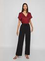 Vila 14095436/Black Lua HW wide pant NOOS