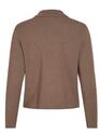 Vila 14098882/Dark Natural Melange Cassie LS knit jacket