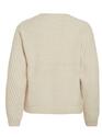 Vila 14100111/Birch Erin LS o-neck cable knit top