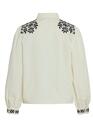 Vila 14100392/Birch Caria LS embroidery shirt