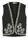 Vila 14101384/Black Beauty Caria embroidery vest