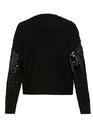 Vila 14102482/Black Beauty Siquin o-neck LS sequin top