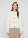 Vila 14102703/White Alyssum Ril v-neck LS cardigan NOOS