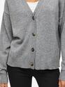 Vila 14107411/Medium Grey Melange Ril v-neck knit cardigan NOOS