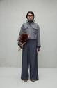 Vila 14110208/Medium Grey Melange Valrie HW wide pants