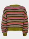 Ydence CW2423/10050 Olive/Fuchsia/Warm Grey Meggie Knitted Sweater