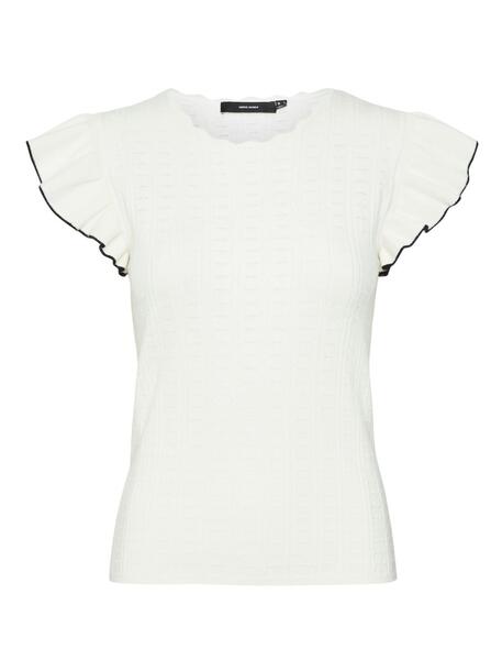 Vero Moda 10310582/Birch Laya SL flounce o-neck top