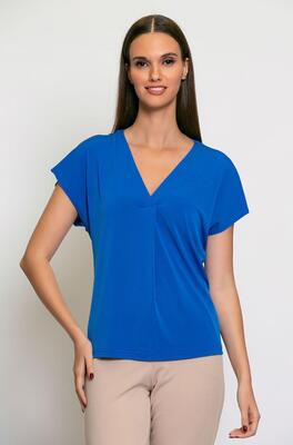 Batida 1609/Royal blue Uni travel shirt v-hals